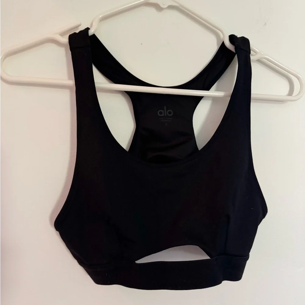 Alo Women's Black Racerback Sports Bra